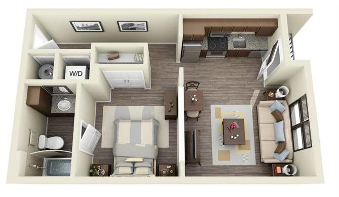 Studio Floor Plan Griffith - Fountains Southend Apartments Studio Floor Plan Griffith - Fountains Southend Apartments